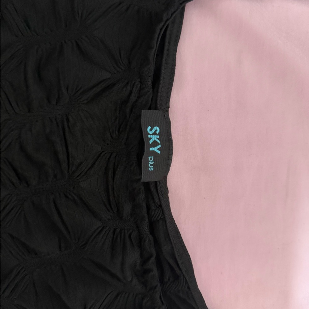Sky Elegant Black Ruched Garment